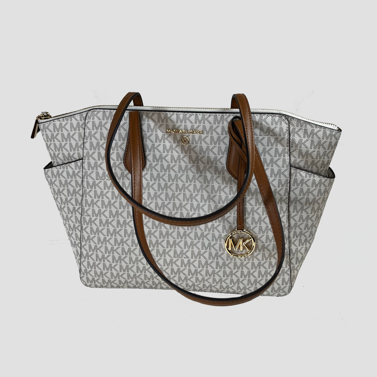 Sac à main Michael Kors - sac Cabas Marilyn cuir à motifs Vanille/Noisette